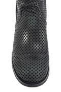 Asport Black Perforated Leather