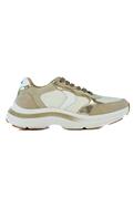Charlotte White Beige Nylon Suede Leather