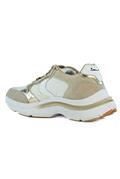 Charlotte White Beige Nylon Suede Leather