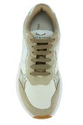 Charlotte White Beige Nylon Suede Leather