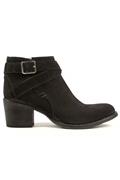 Low Buckle Boot Black Milano Suede