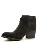 Low Buckle Boot Black Milano Suede