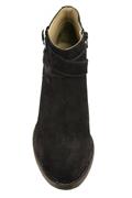 Low Buckle Boot Black Milano Suede