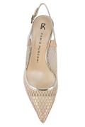 Rosia Platinum Laminated Leather Net