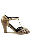 High Heels Shoes Beige Taupe Nappa Leather