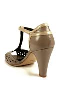 High Heels Shoes Beige Taupe Nappa Leather