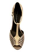 High Heels Shoes Beige Taupe Nappa Leather