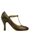 Fleur Bronze Laminated Suede
