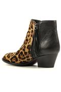 Helene Leopard Horsy Black Leather