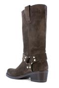 High Boots Brown Aged Suede