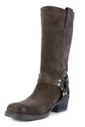 High Boots Brown Aged Suede
