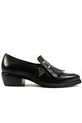 Fringe Moccasin Toledo Black Leather