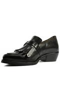 Fringe Moccasin Toledo Black Leather