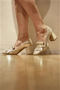 Lady Gold Crackle Leather