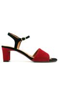 Lora Black Suede Red