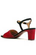 Lora Black Suede Red