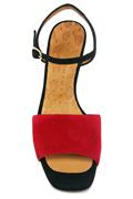 Lora Black Suede Red