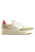 Lubiana White Leather Cream Nubuck Fuchsia