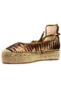 Espadrillas Pail-B Brown Copper Paillettes