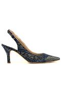 Maude Blue Brocade Fabric