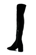 Nebraska Black Stretch Suede