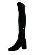 Nebraska Black Stretch Suede