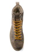 P01 Camoscio Shearling Marrone Laccio Senape