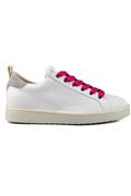 P01 White Leather Grey Suede Fuxia Laces