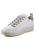 P01 White Leather Grey Suede Fuxia Laces