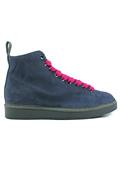 P01 Dark Blue Suede Fuchsia Grey Laces