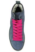 P01 Dark Blue Suede Fuchsia Grey Laces