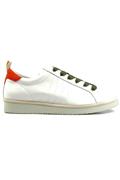 P01 Pelle Camoscio Lacci Verde Arancio Bianco
