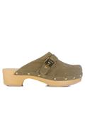Pescura Clog Beige Suede