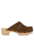 Pescura Clog Cognac Suede