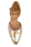 Priscilla Silver Copper Laminate Hazelnut Suede