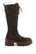 High Boot Maxi Sole Brown Suede Laces