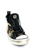 Sneaker Vintage Tela Dipinta Nero Camouflage