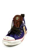 Sneaker Vintage Pitone Marrone Tela Dipinta Viola