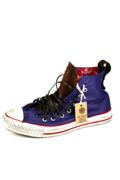 Sneaker Vintage Pitone Marrone Tela Dipinta Viola