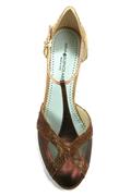 Viola Choccolate Satin Rum Leather Sand Suede