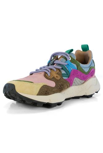 Yamano 3 Pink Nylon Light Brown Cream Multicolor Suede