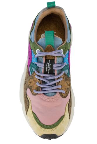 Yamano 3 Pink Nylon Light Brown Cream Multicolor Suede