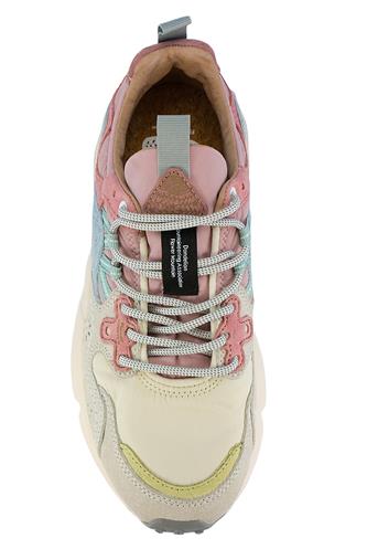 Yamano 3 Beige Nylon Pink Light Brown Suede