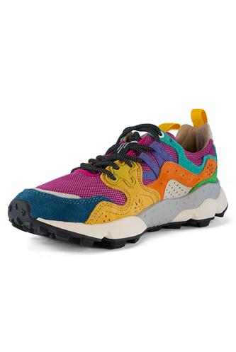 Yamano 3 Camoscio Bluette Nylon Bordeaux Zucca Giallo