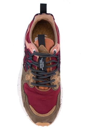 Yamano 3 Nylon Bordeaux Camoscio Marrone Crema