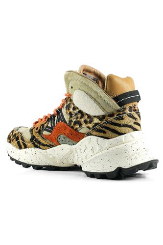 Yamano 3 Mid Uni Brown Pony Skin Grey Red Brick Suede Fur