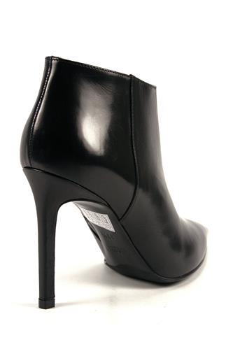 High Heel Ankle Boots Black Leather