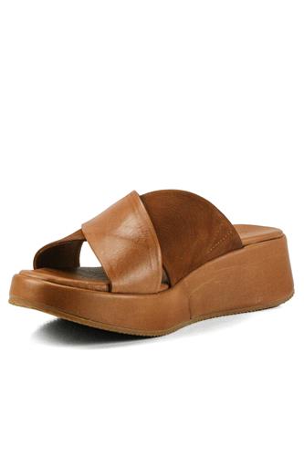 Sandal Platform Brown Leather Nubuck