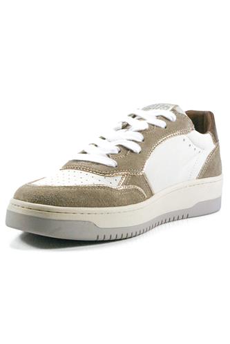 Slam Pelle Bianca Camoscio Taupe