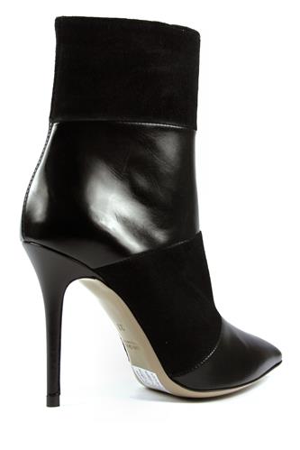 High Heels Ankle Boot Black Suede Leather